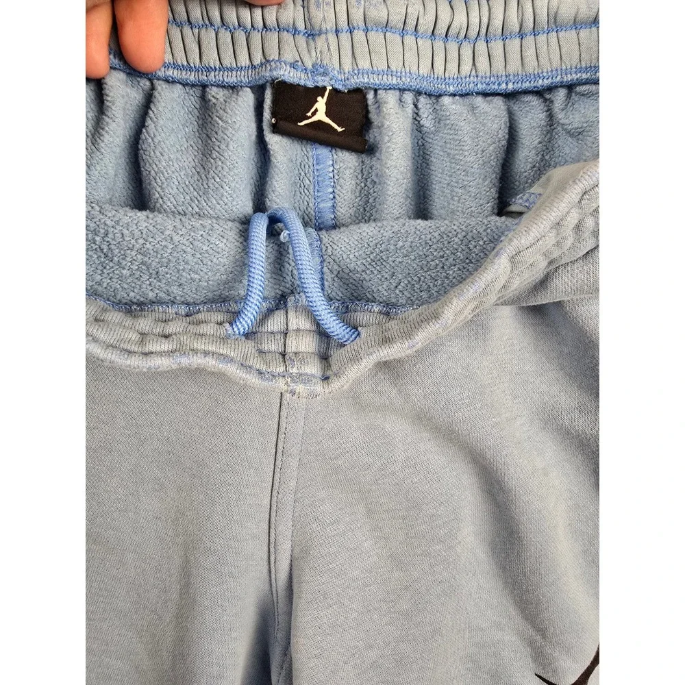 Jordan Sweat Basketball Shorts Mens Medium Blue Jumpman Logo Fleece 884280 *Read